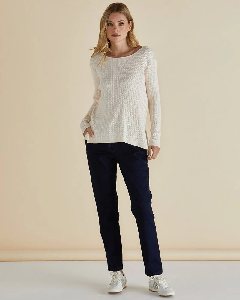 BETTY BASICS Cable Mini Jumper - Oat