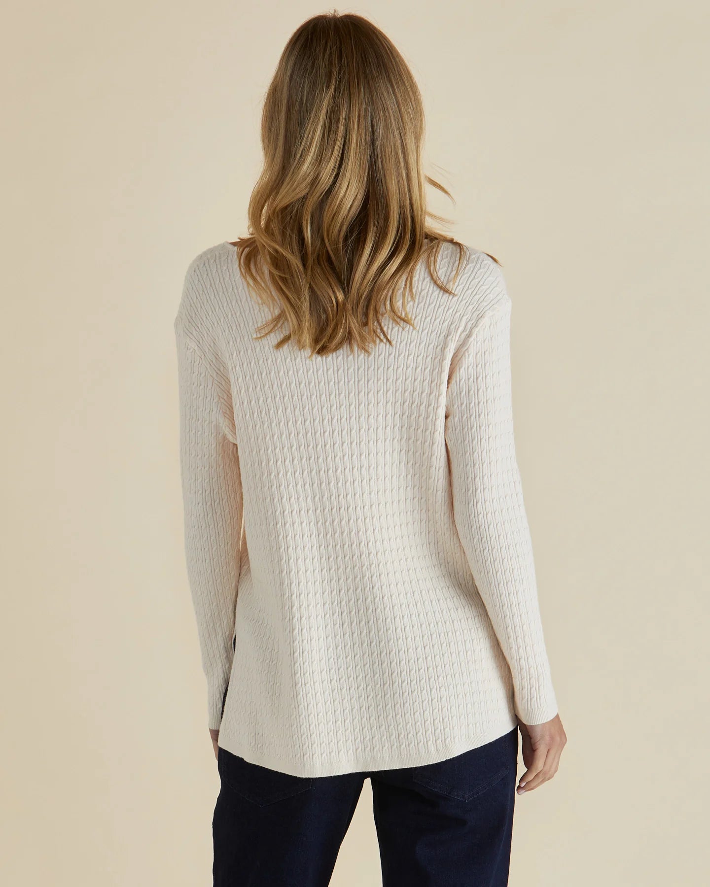 BETTY BASICS Cable Mini Jumper - Oat