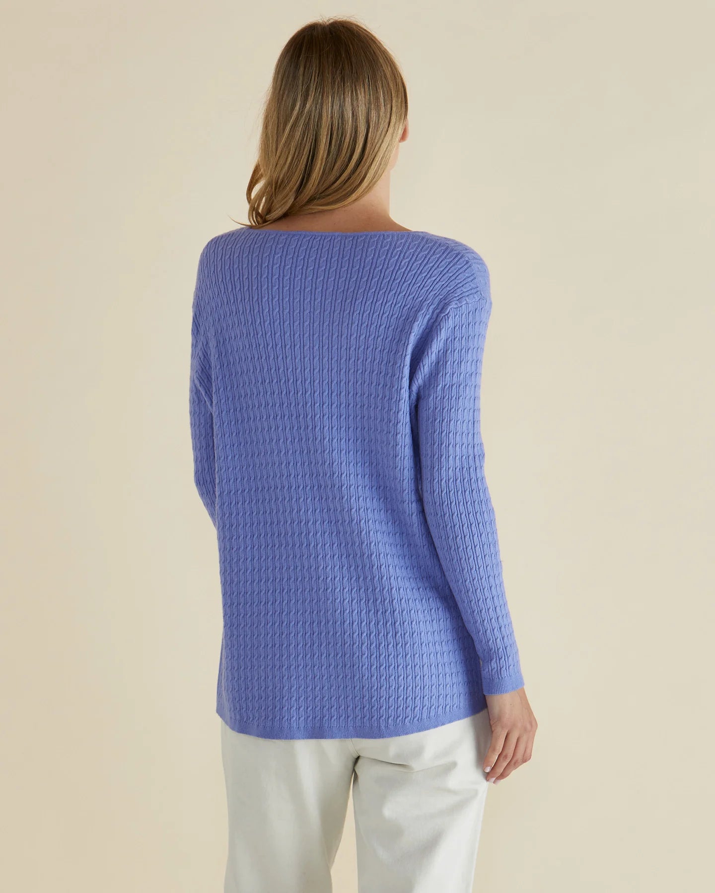 BETTY BASICS Cable Mini Jumper - Powder Blue