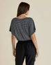 BETTY BASICS Maui Tee - Charcoal Stripe