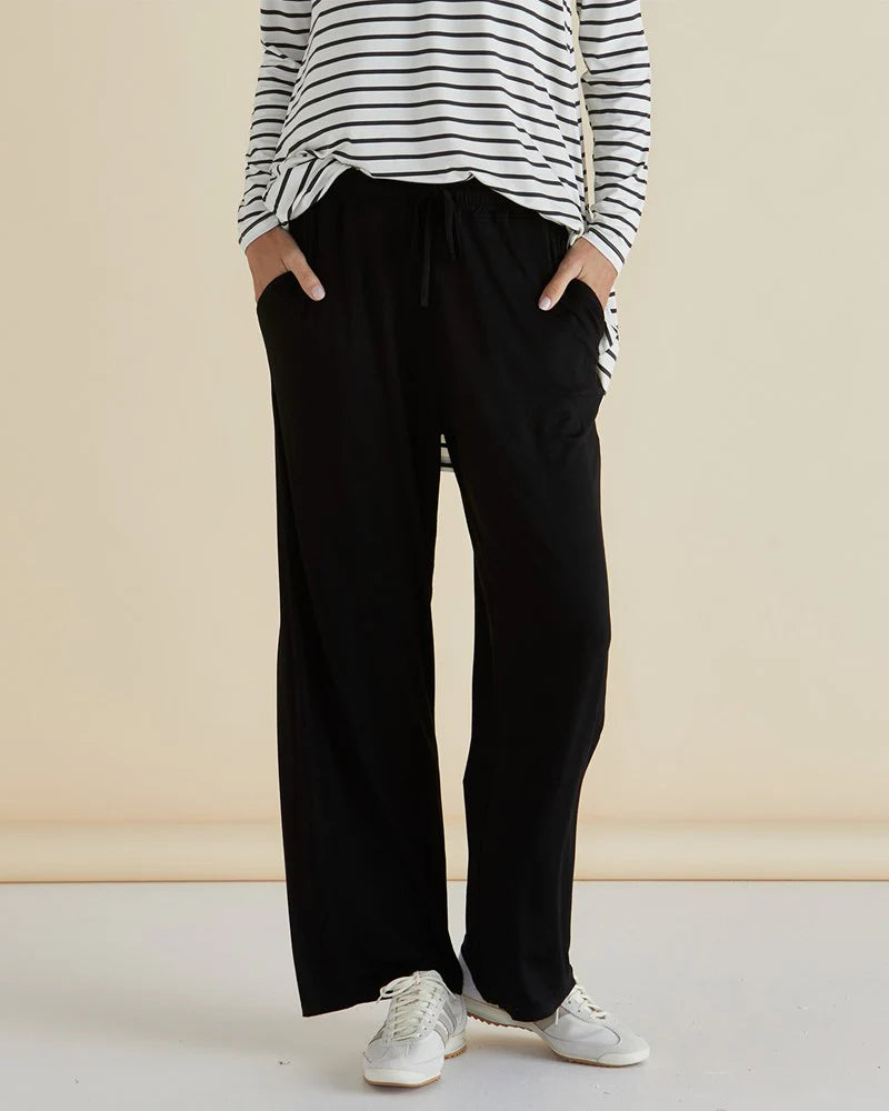 BETTY BASICS Weston Wide Leg Pant - Black