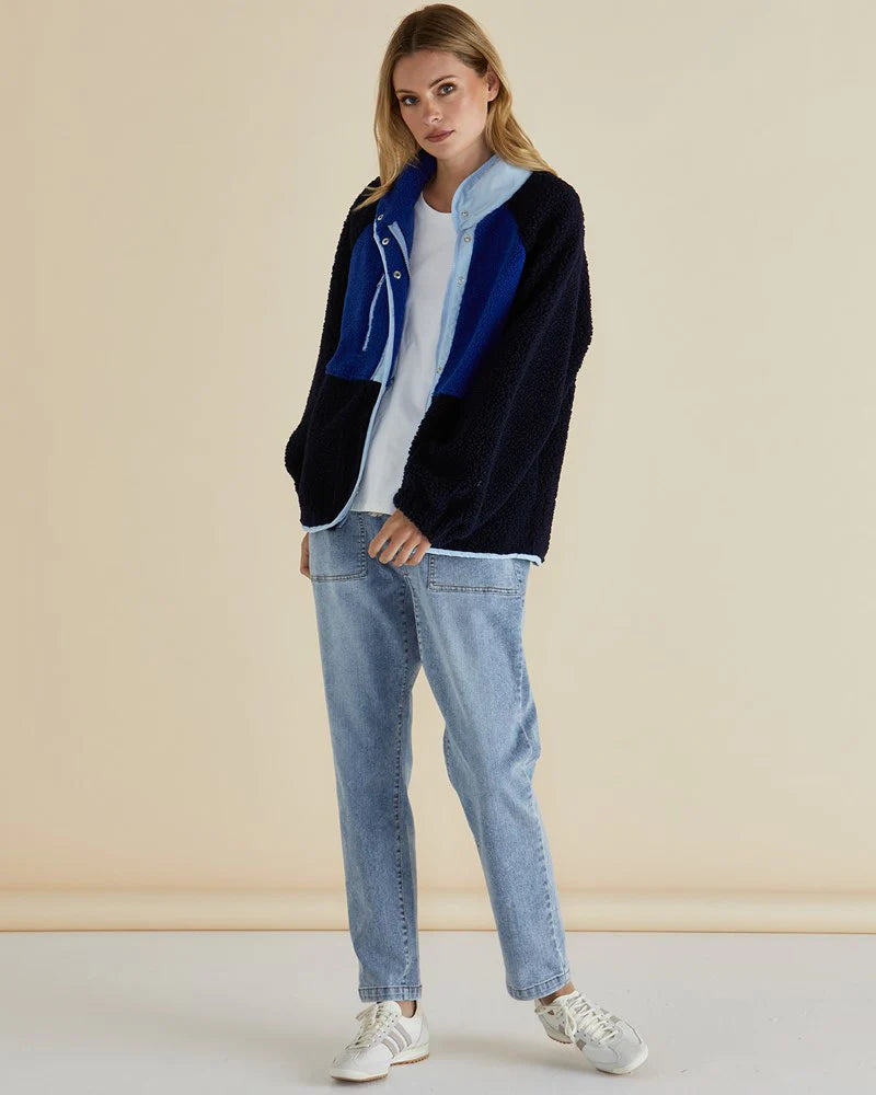 BETTY BASICS Franklin Fleecy Jacket - Blue