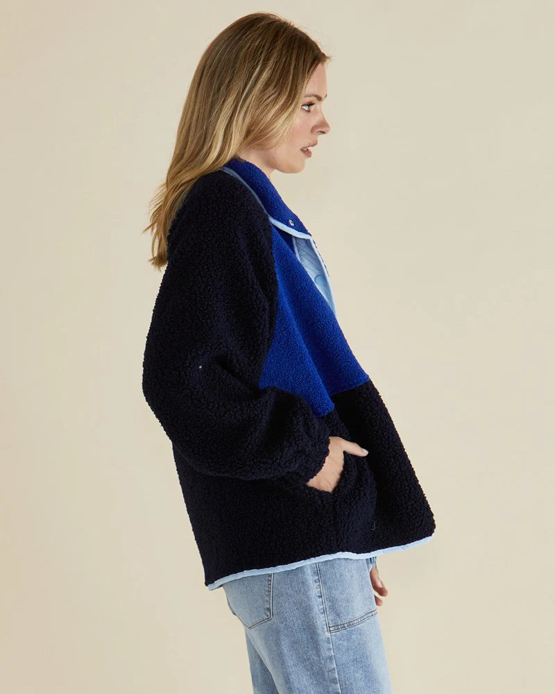 BETTY BASICS Franklin Fleecy Jacket - Blue