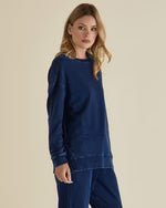 BETTY BASICS Easy Crew Sweat - Indigo Wash