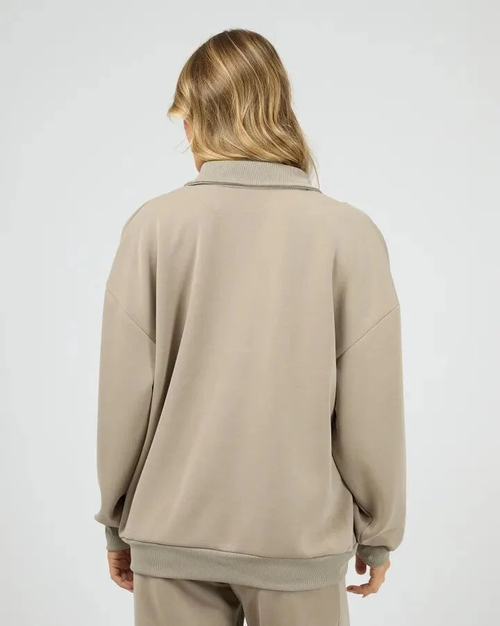 AAE ACTIVE Luxe Active 1/4 Zip - Stone