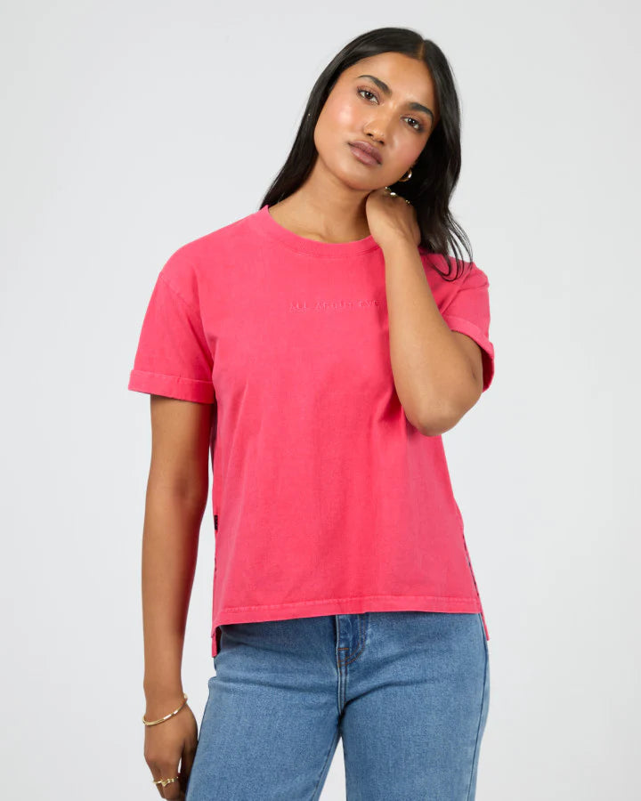 ALL ABOUT EVE Washed Tee - Berry