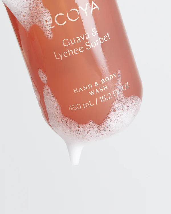 ECOYA Guava & Lychee Sorbet Hand & Body Wash 450ml