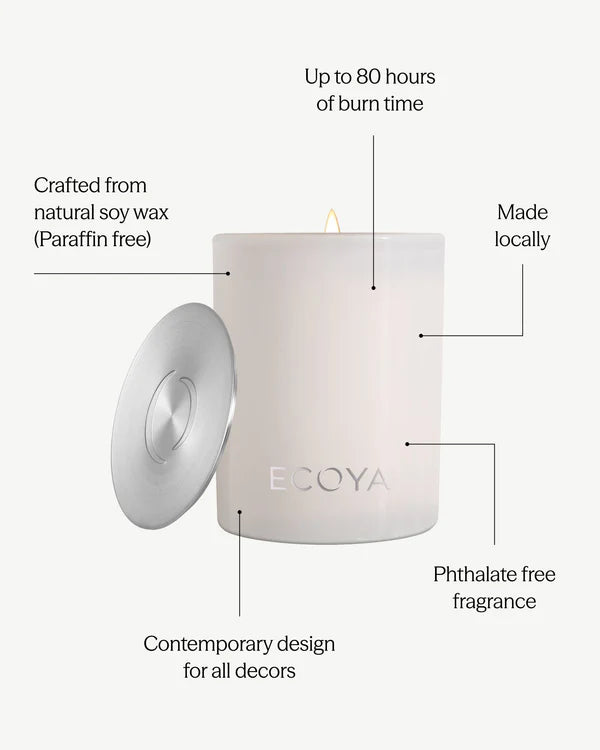 ECOYA Seasalt & Coconut Madison Candle 400gm