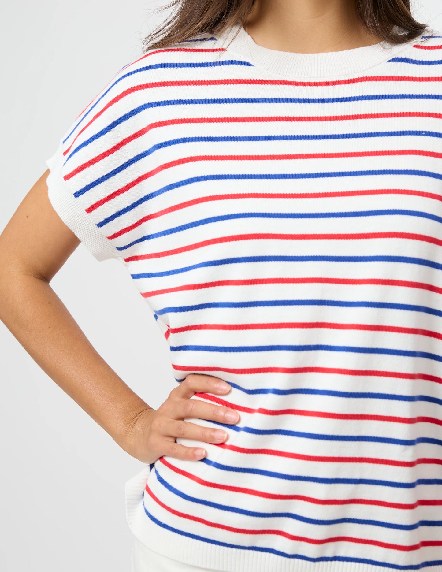 STELLA & GEMMA Gwen Tee - Milk/Red/Cobalt