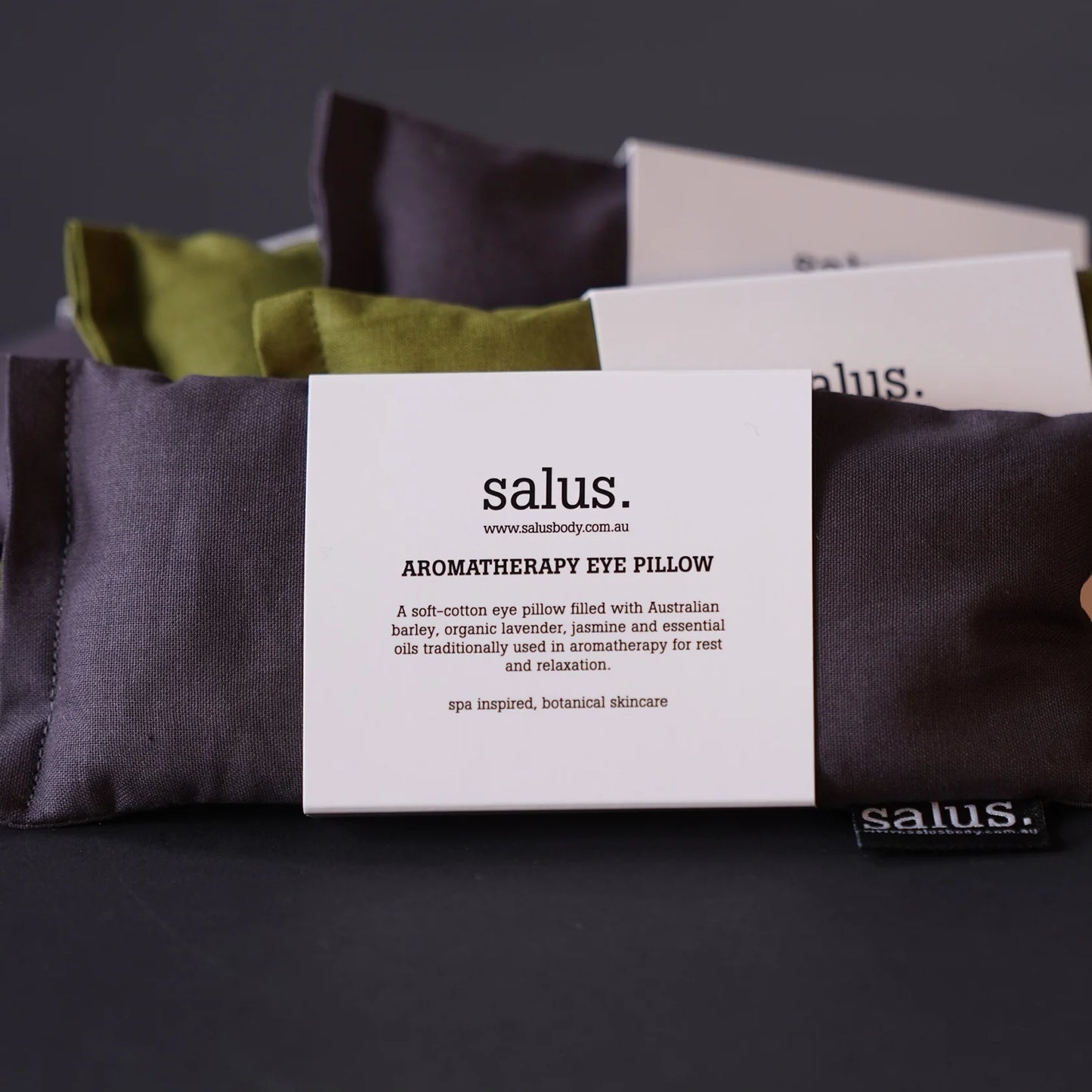 SALUS AROMATHERAPY EYE PILLOW - MOSS GREEN