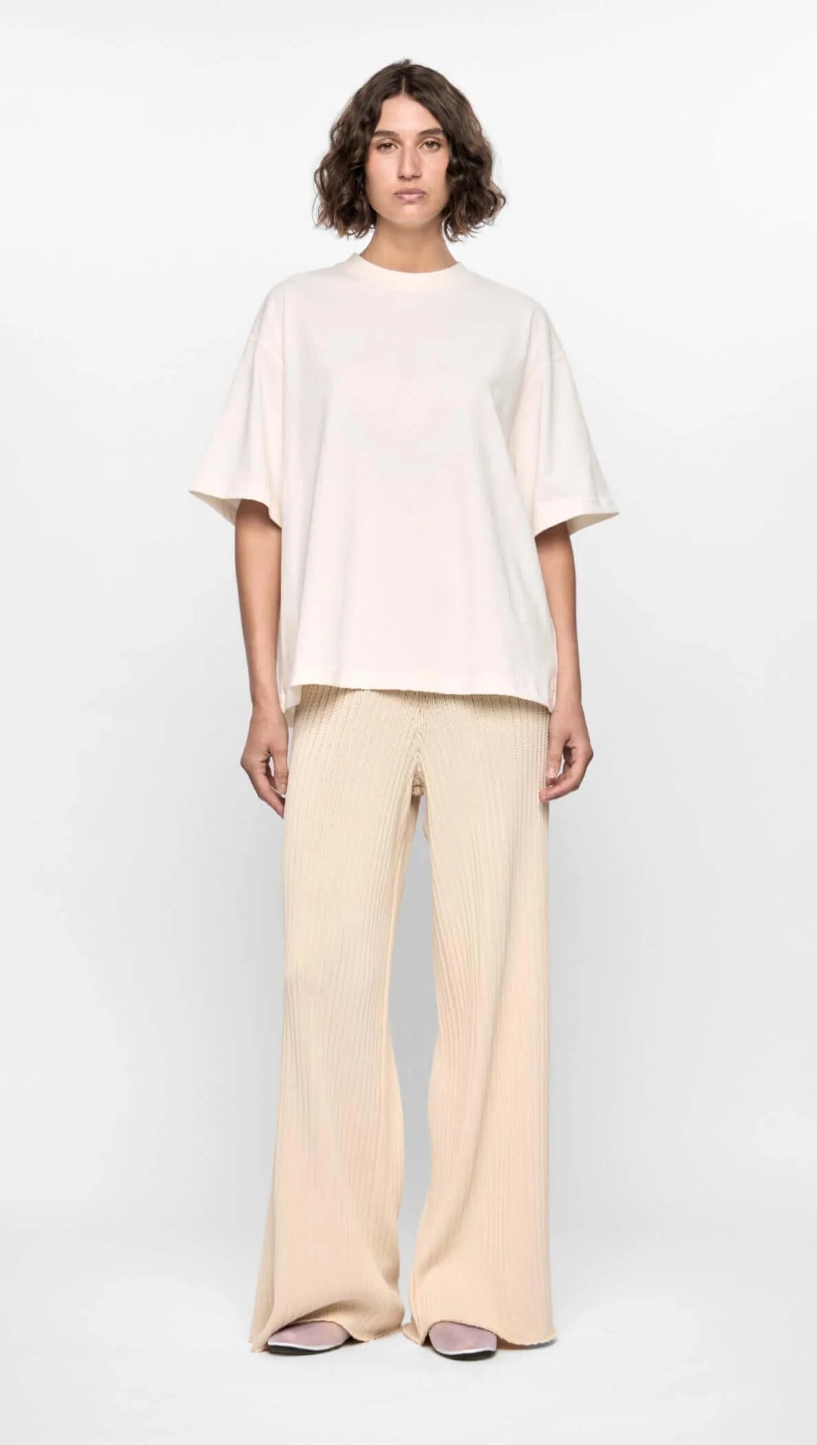 STAPLE THE LABEL Harper Knit Wide Leg Pant