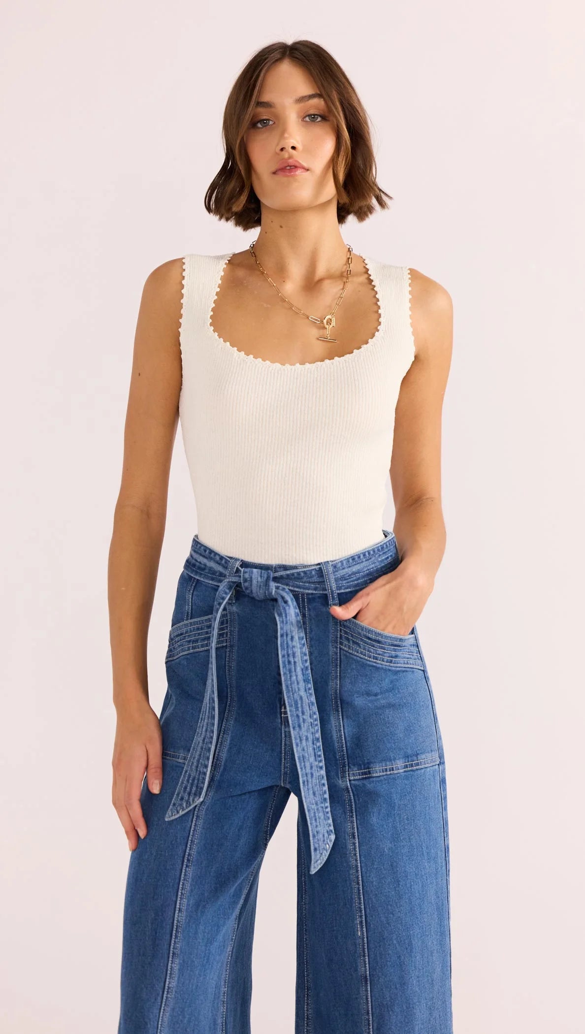 MINKPINK Ellis Denim Panel Jean - Denim