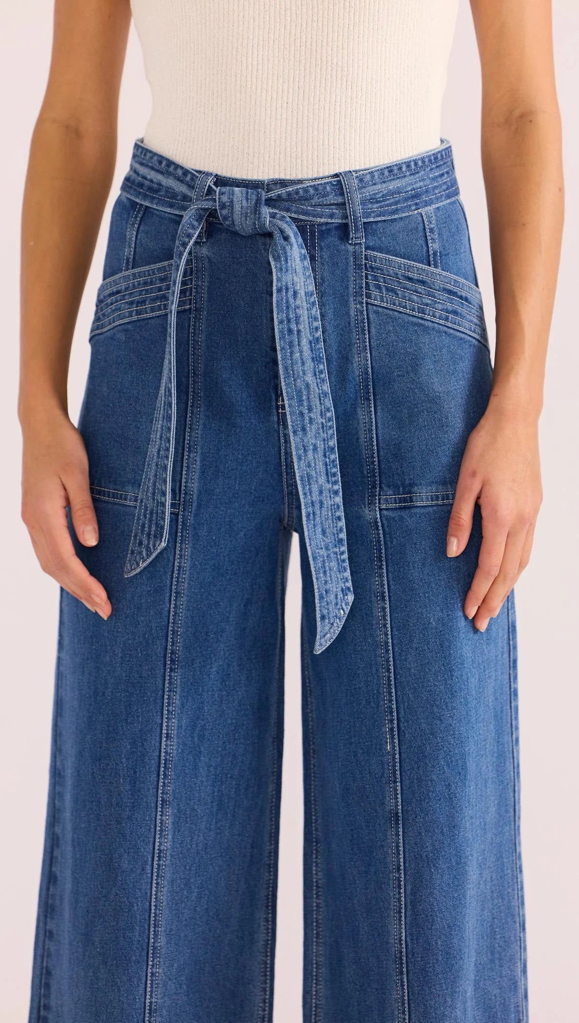 MINKPINK Ellis Denim Panel Jean - Denim