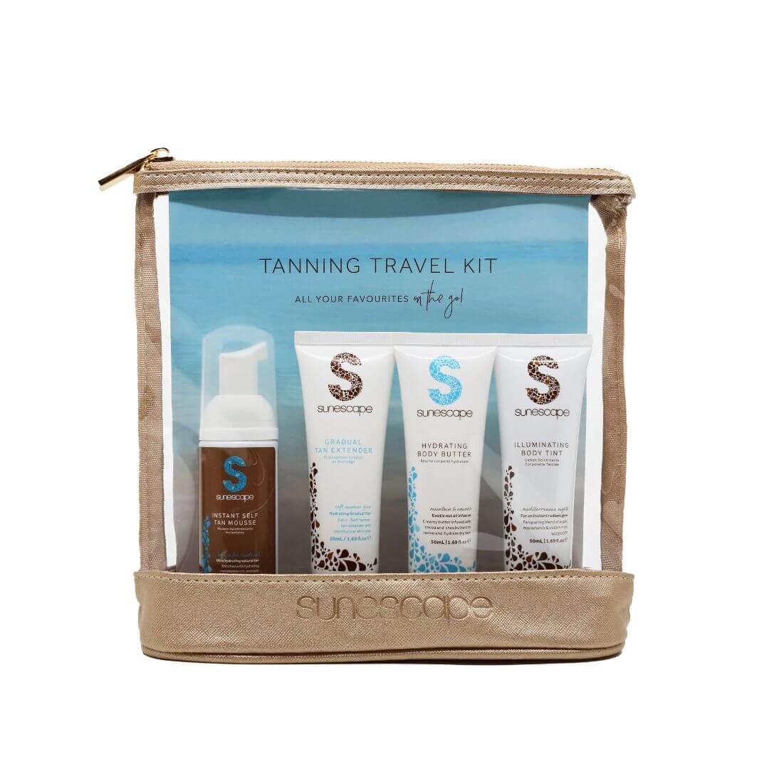 SUNESCAPE Tanning Travel Kit ( FREE APPLICATION & REMOVAL MITTS INCLUDED)