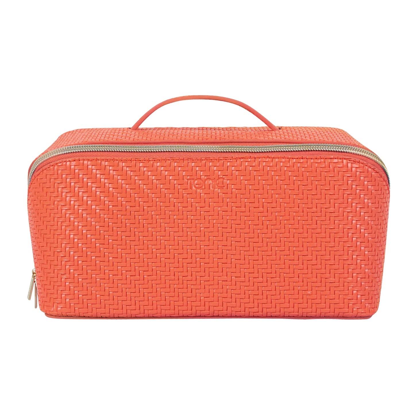 TONIC Herringbone Beauty Bag Large Tangerine