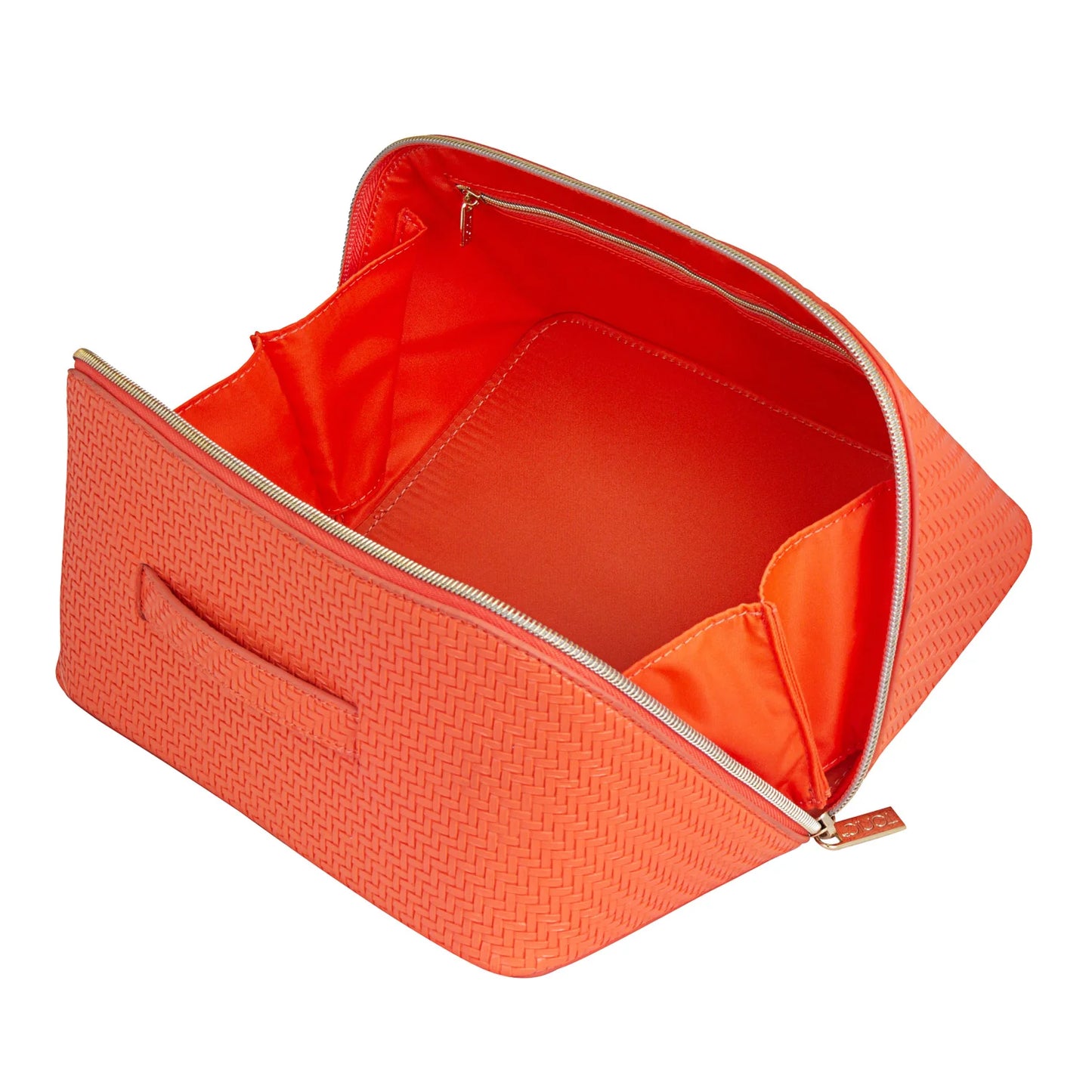 TONIC Herringbone Beauty Bag Large Tangerine