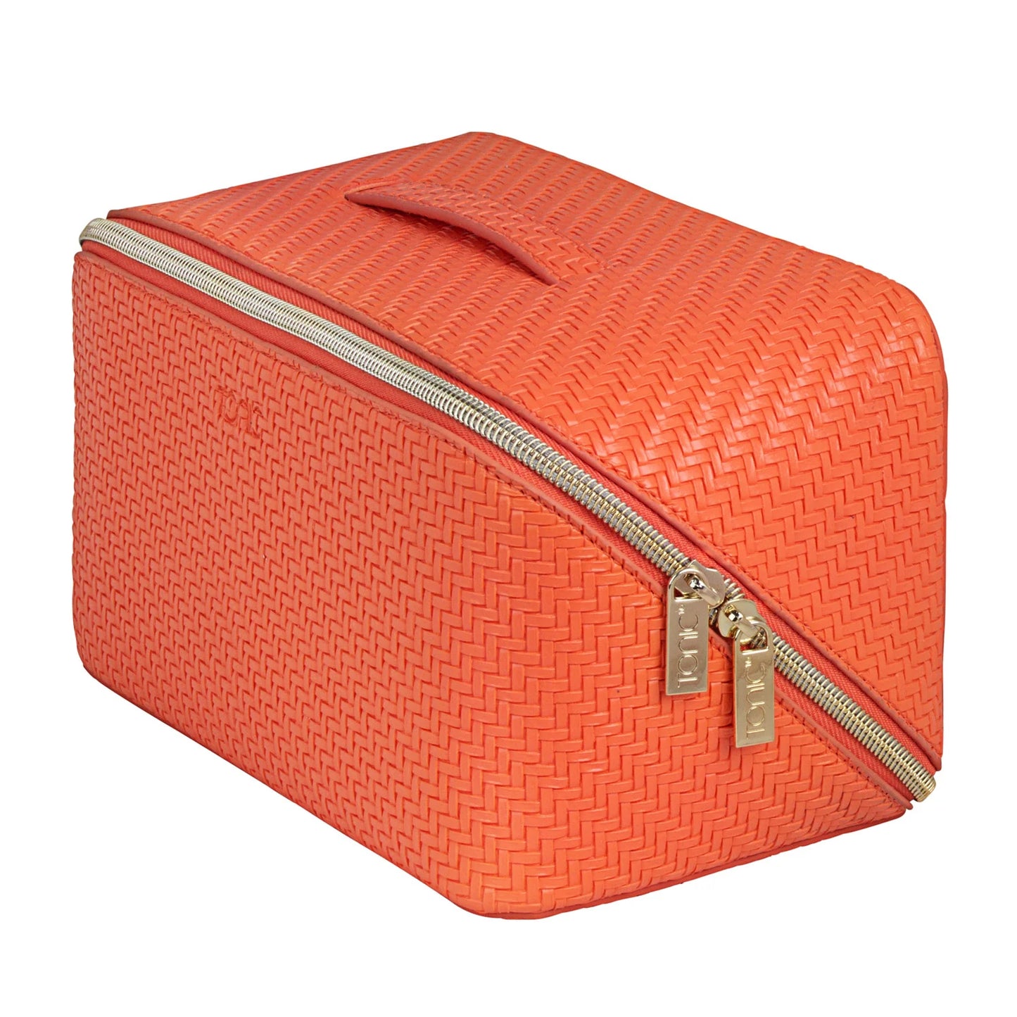 TONIC Herringbone Beauty Bag Large Tangerine