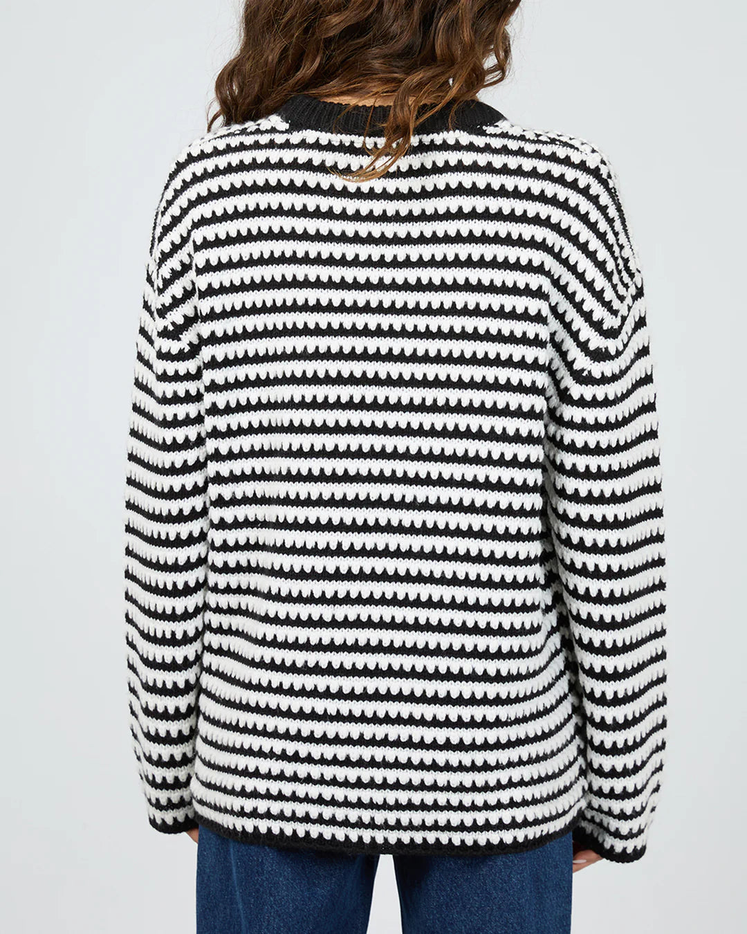 SILENT THEORY -BAMBI KNIT JUMPER - Black/White