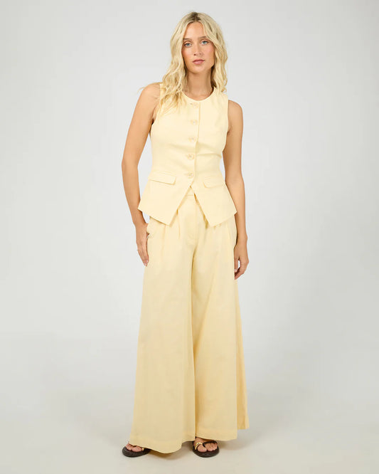 AAE Alessa Linen Vest - Yellow