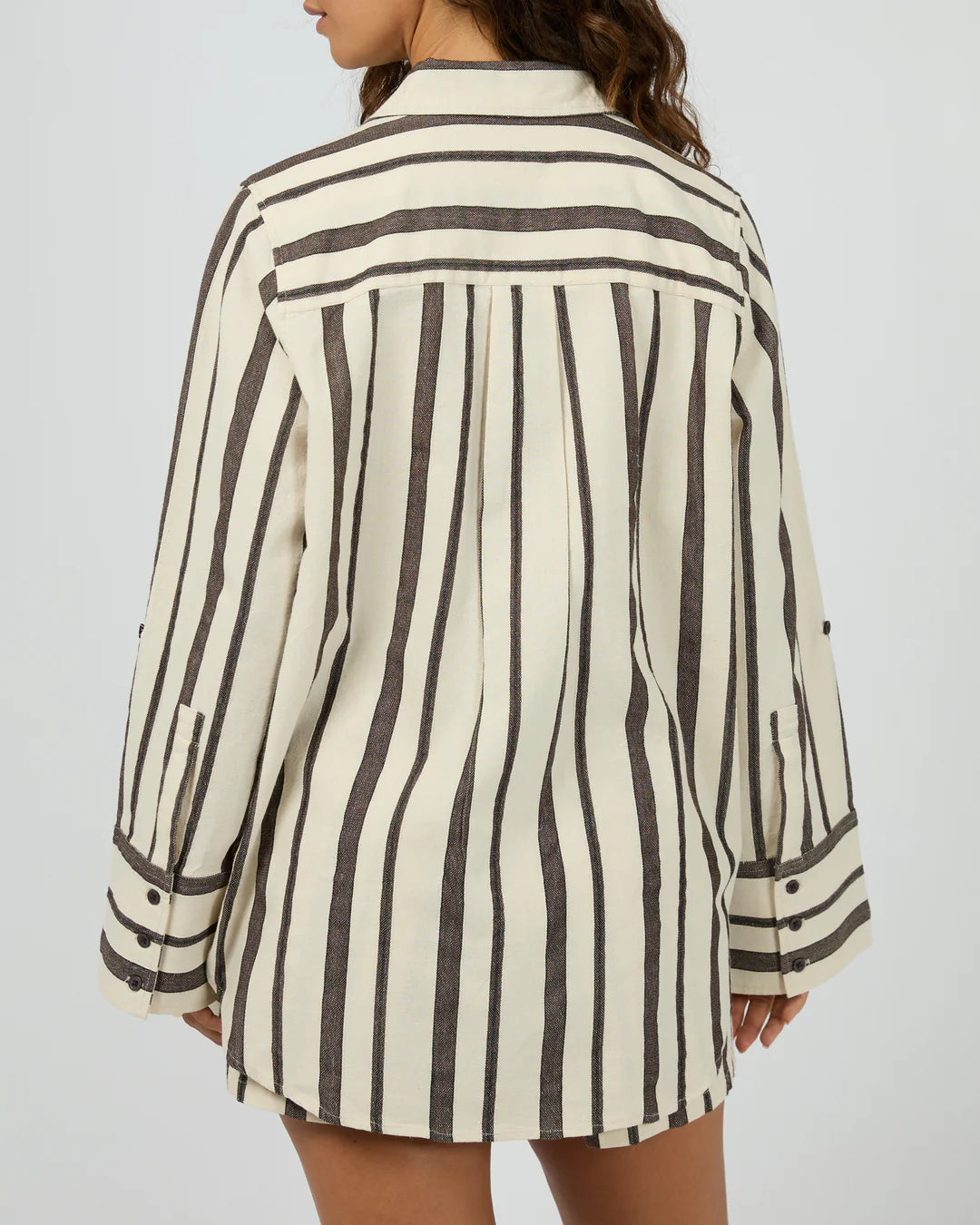 AAE Rosa Stripe Shirt - Brown