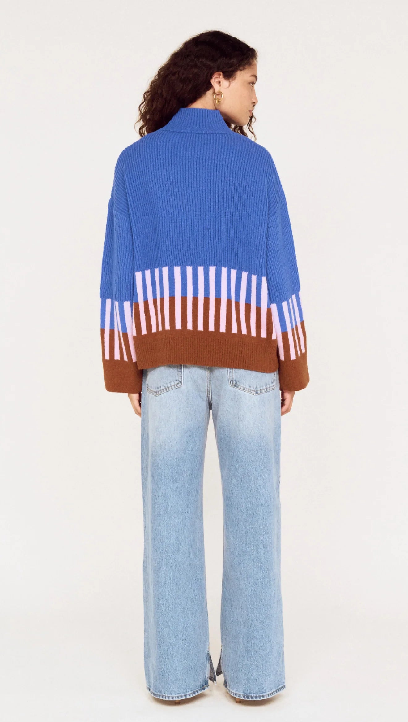 MINKPINK Kaia Intarsia Knit - Cobalt