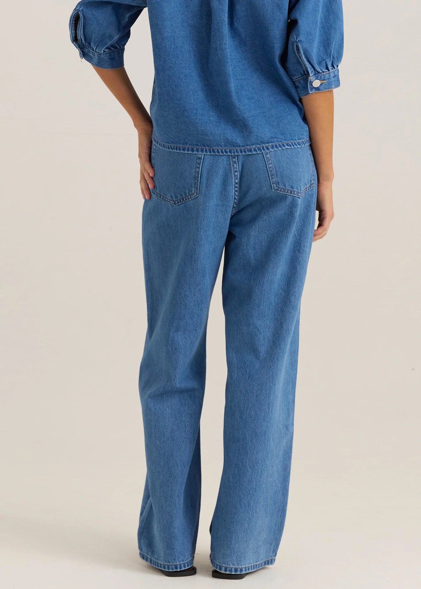 SASS Nuala Wide Leg Jean - Classic Blue Wash