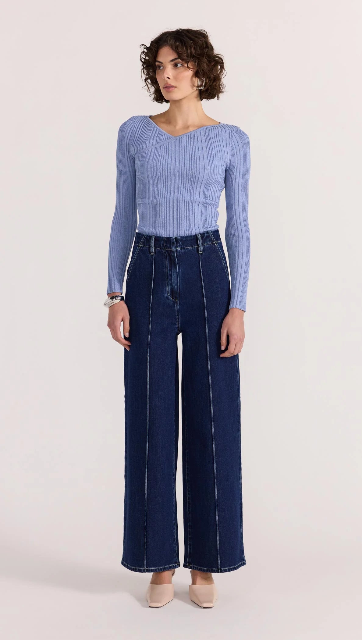 STAPLE THE LABEL LENNOX HIGH WAIST JEANS - Indigo