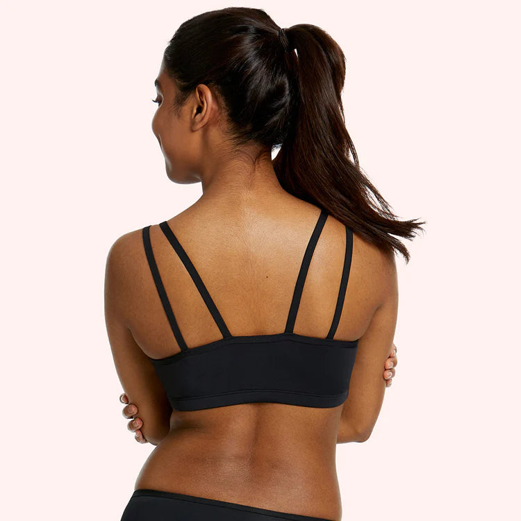 LOVE LUNA Tween/Teen First Swim Bikini Top - Black