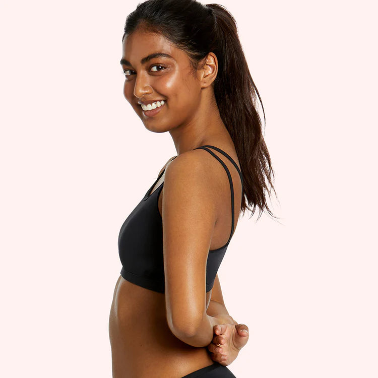 LOVE LUNA Tween/Teen First Swim Bikini Top - Black