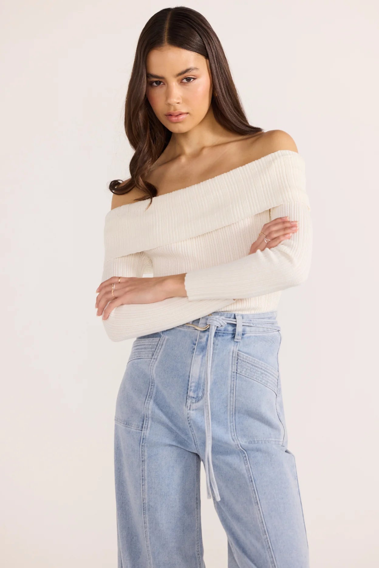 MINKPINK OLIVER DENIM STRAIGHT LEG JEAN - Vintage Blue