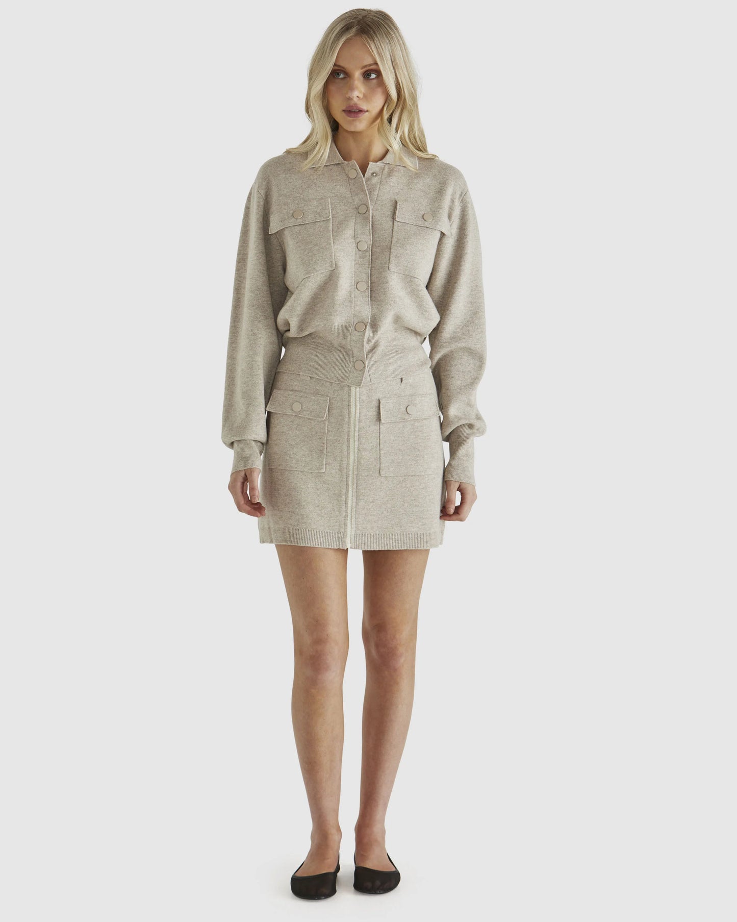 SASS Baldwin Knit Jacket - Oatmeal