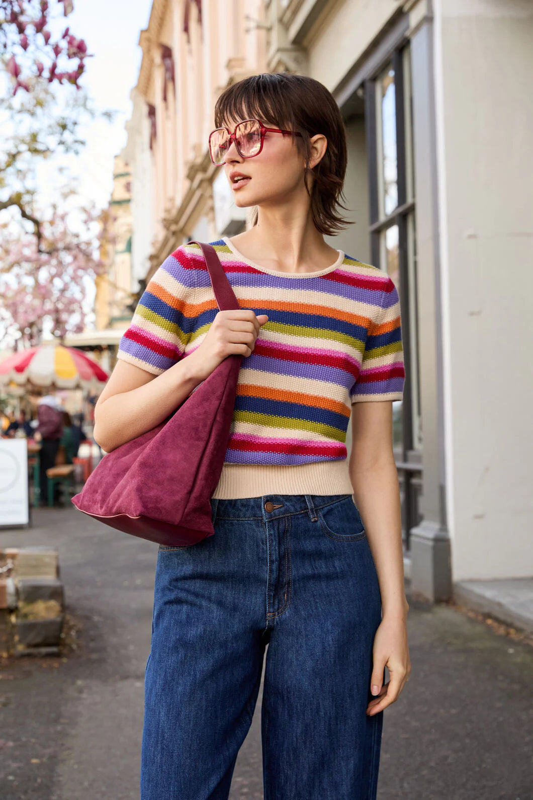 PRINCESS HIGHWAY Perri Stripe Knit Top - Multi