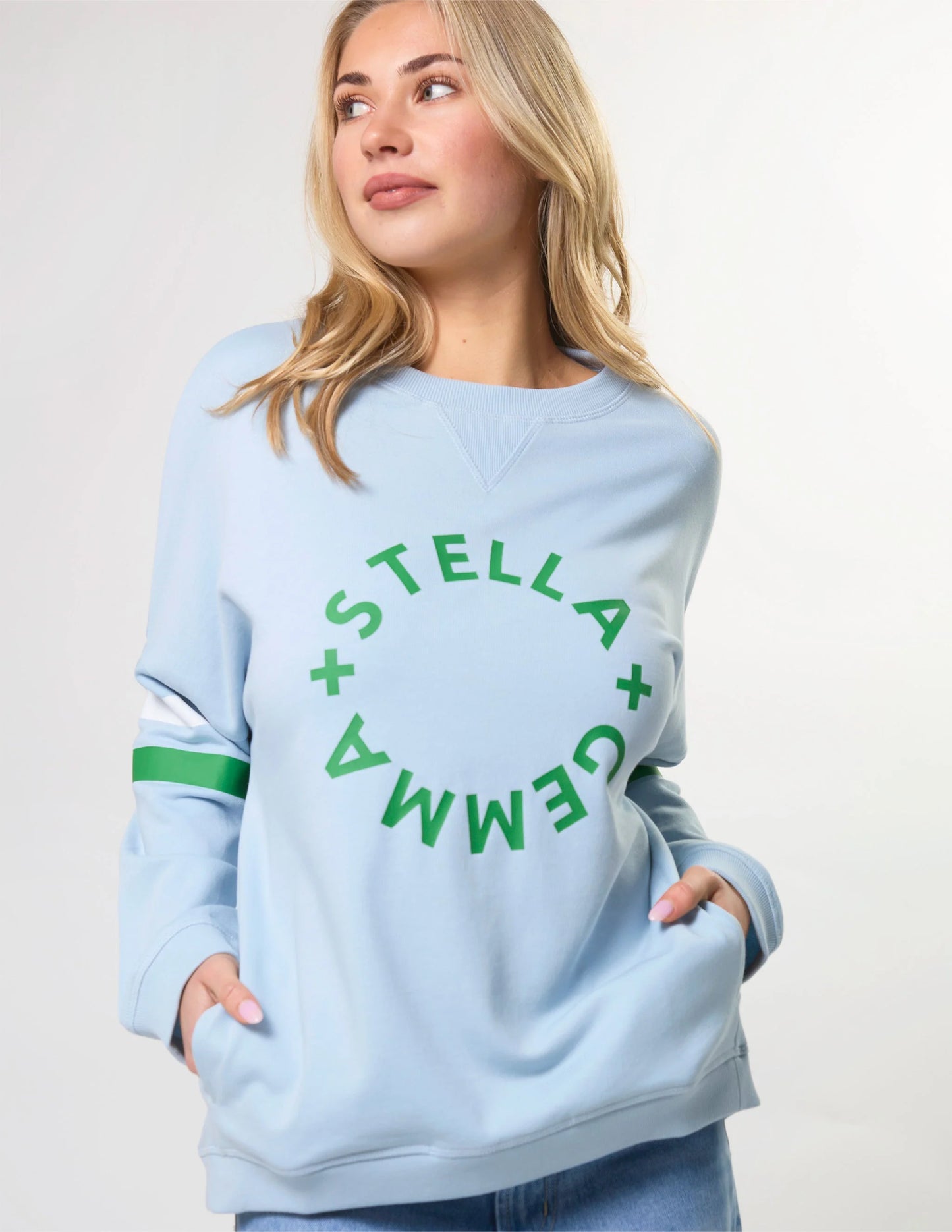 STELLA+GEMMA Newport Pocket Sweat - Sky Blue