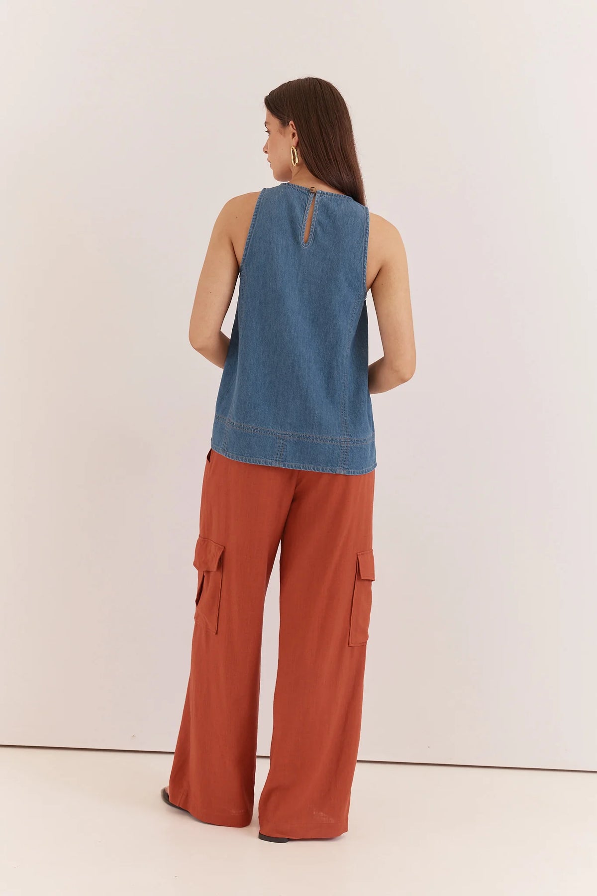 SASS Loretta Demin Tunic - Pale Blue Wash