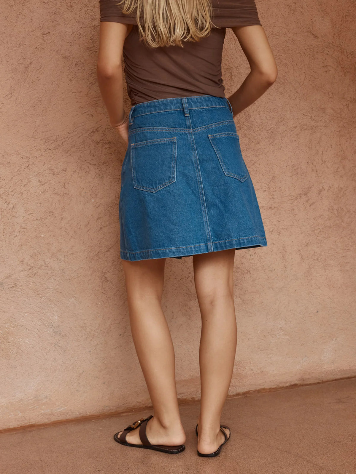SASS Tipo Wave Denim Skirt - Classic Blue