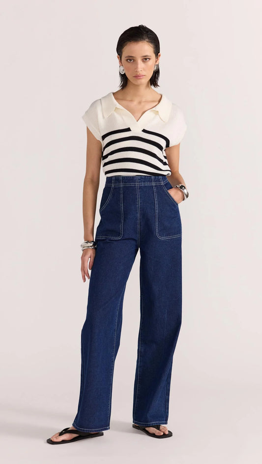 STAPLE THE LABEL Augusta High Waist Jeans - Indigo