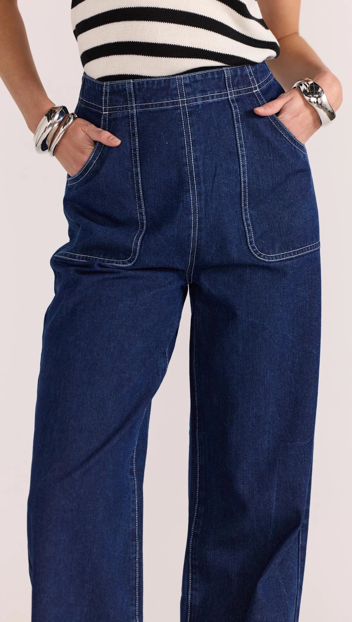 STAPLE THE LABEL Augusta High Waist Jeans - Indigo
