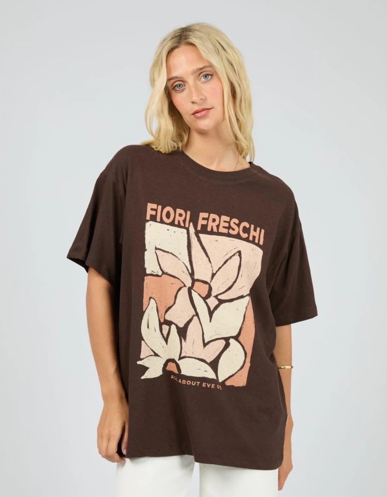 AAE Fiori Freschi Relaxed Tee - Brown