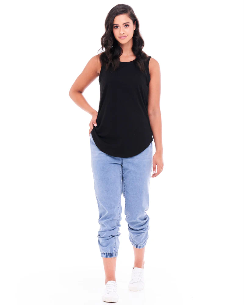 BETTY BASICS KEIRA TANK - BLACK