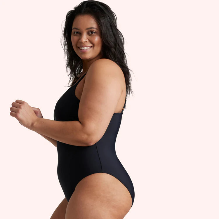 LOVE LUNA ADULT PERIOD SWIM ONE PIECE - BLACK (Light/Medium)
