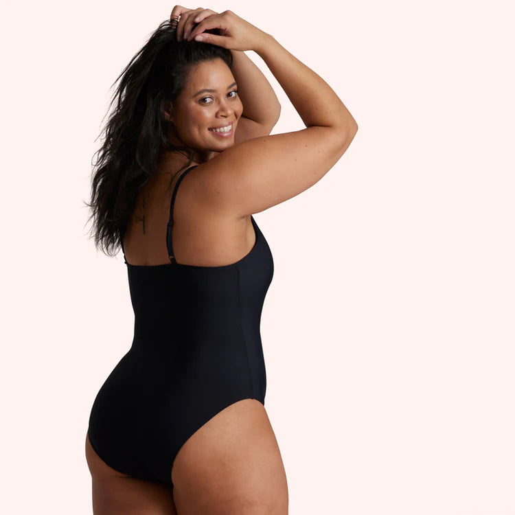 LOVE LUNA ADULT PERIOD SWIM ONE PIECE - BLACK (Light/Medium)