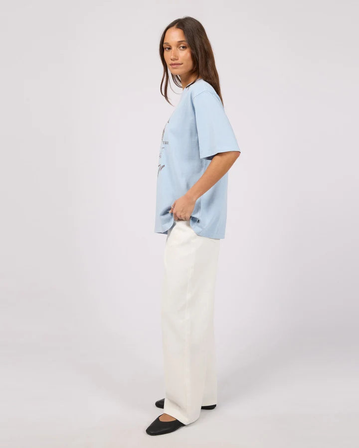 SILENT THEORY Fundamental Oversized Tee - Light Blue