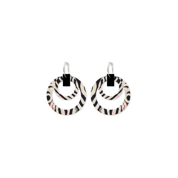 MOE MOE DESIGN MURDIE MORRIS WILD DOG DOUBLE HALO HOOP EARRINGS