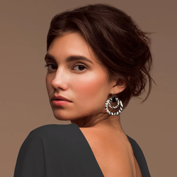 MOE MOE DESIGN MURDIE MORRIS WILD DOG DOUBLE HALO HOOP EARRINGS