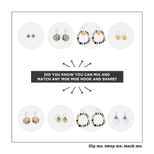 MOE MOE DESIGN MURDIE MORRIS WILD DOG CIRCLE PARTY PACK EARRINGS