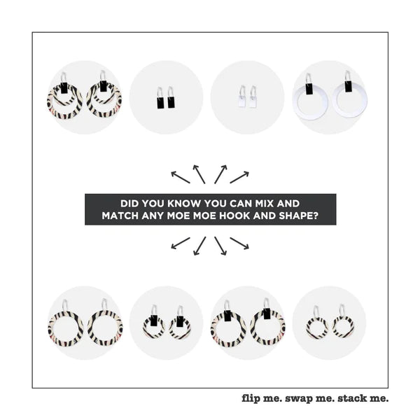 MOE MOE DESIGN MURDIE MORRIS WILD DOG DOUBLE HALO HOOP EARRINGS