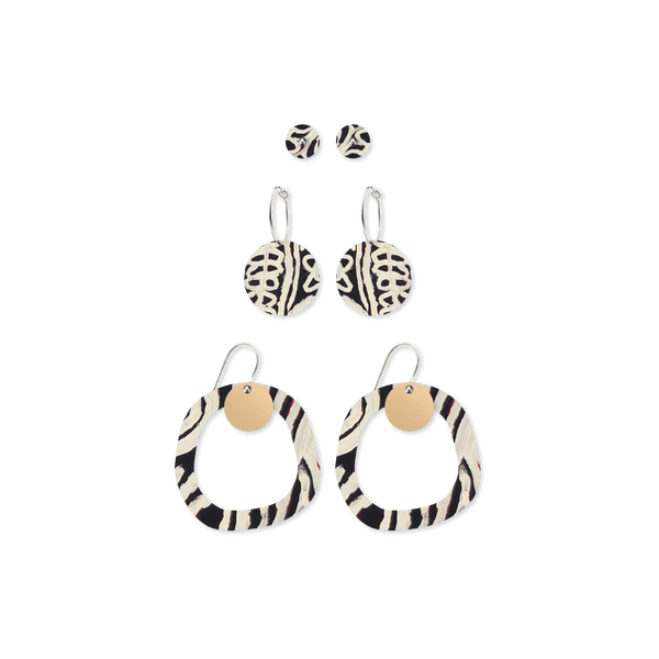 MOE MOE DESIGN MURDIE MORRIS WILD DOG CIRCLE PARTY PACK EARRINGS