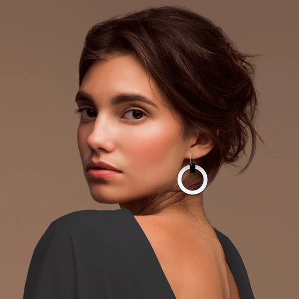 MOE MOE DESIGN MURDIE MORRIS WILD DOG DOUBLE HALO HOOP EARRINGS