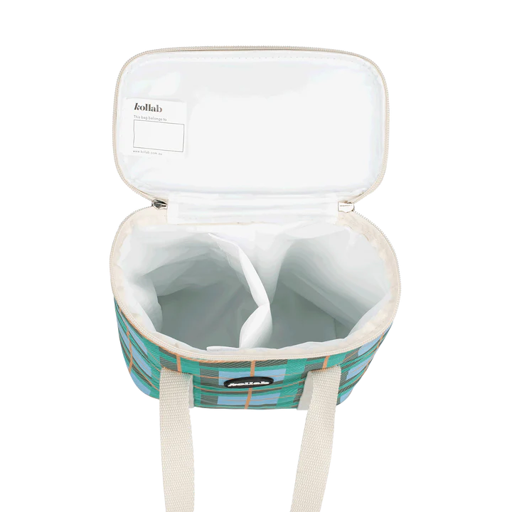 KOLLAB HOLIDAY WINE COOLER BAG - Ocean Check