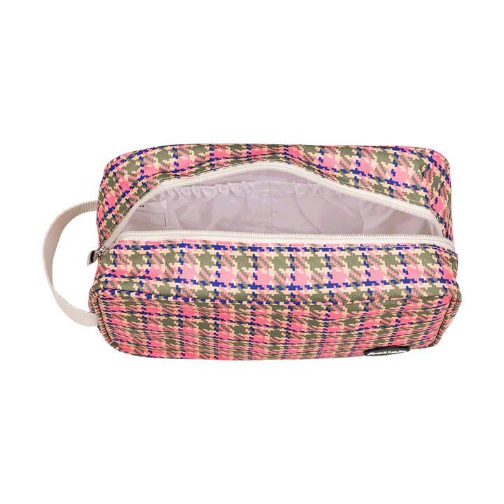 KOLLAB TRAVEL BAG - Pink Houndstooth